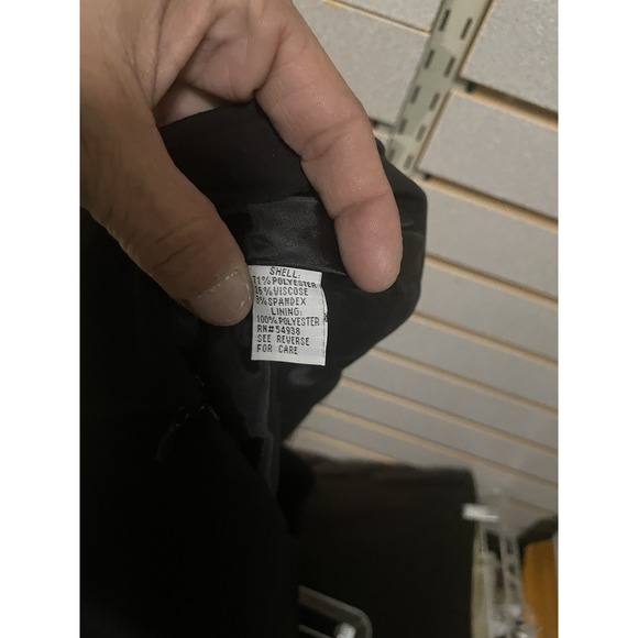 Appraisal Women's Sz 12  Mid Calf Black Skirt A-line‎ Lined Slit Business Casual - Picture 6 of 7